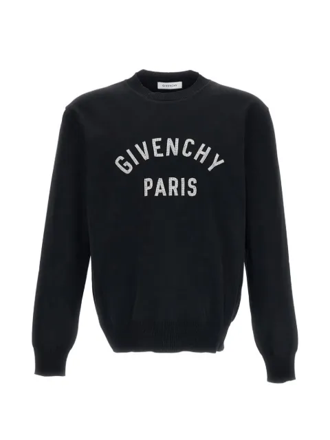 Givenchy beaded logo-print sweater Black BM90Y34YR8