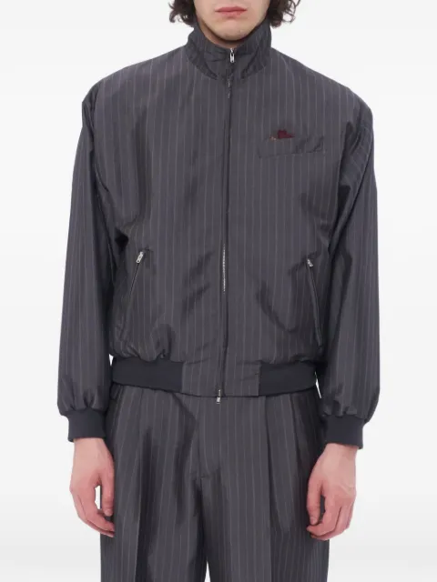 Magliano x 247 Coach Tracksuit pinstripe-pattern jacket Grey MGSS26OW01187
