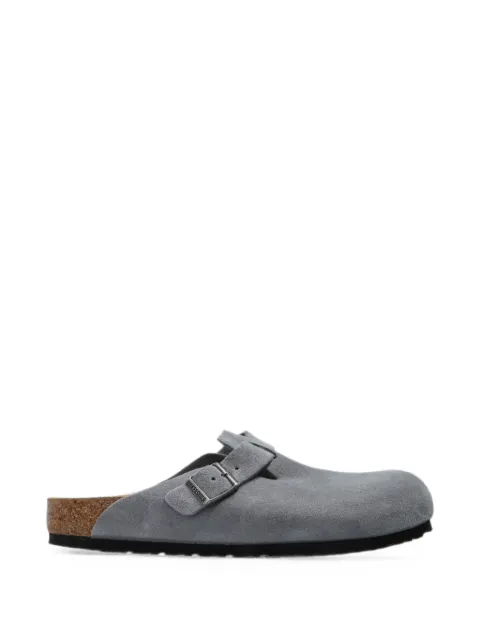 Birkenstock Boston buckle-fastening suede mules Grey 1032771
