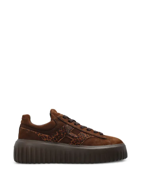 Hogan brown platform lace-up trainers Brown HXW6450FE9AVH8