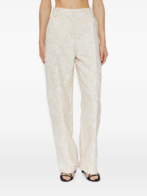 IRO textured-finish straight-leg trousers Neutrals WP23DIANNE0