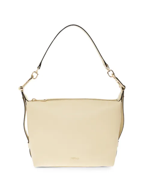 Furla mini Tonie grained leather tote bag Yellow WE00877A0023
