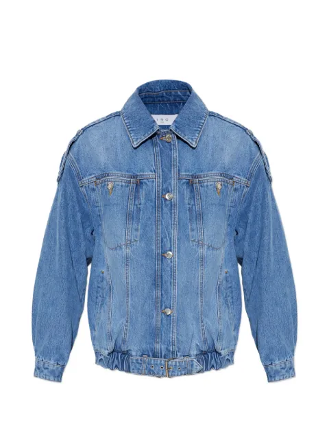 IRO Arcanes belted-hem denim jacket Blue WP137ARCANES0