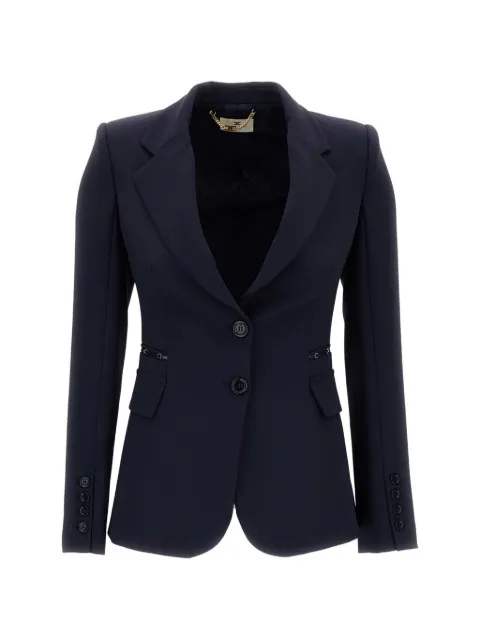Elisabetta Franchi chain-detail single-breasted jacket Blue GI27466E2