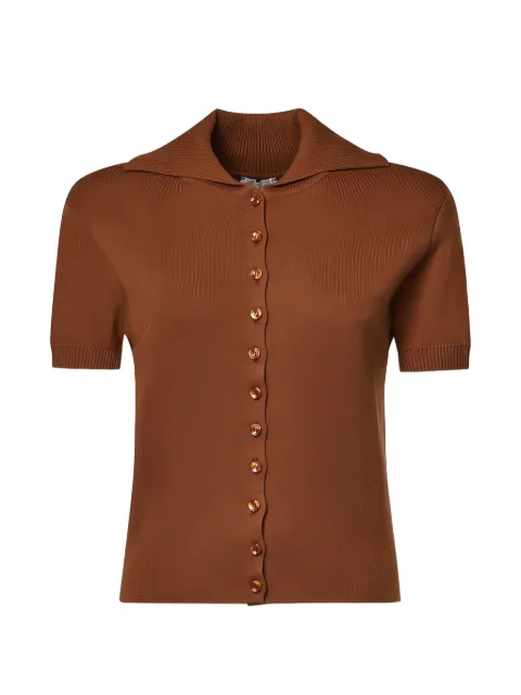 Magda Butrym button-up short-sleeve cardigan Brown 269726
