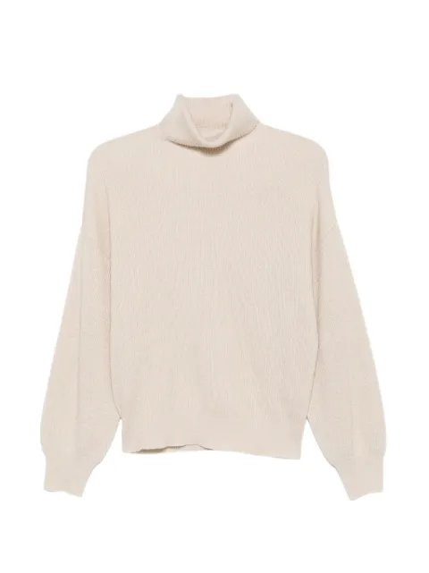 Brunello Cucinelli ribbed-knit roll-neck sweater Neutrals M1E224744CMA71