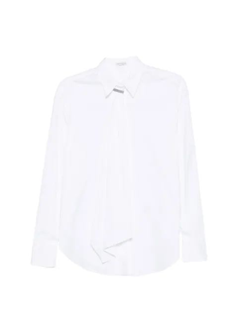 Brunello Cucinelli Monili-embellished shirt White M0091M2F06C159