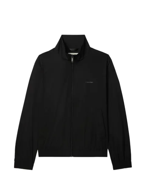 Calvin Klein logo-print zip-up jacket Black LV04LF515GUB1