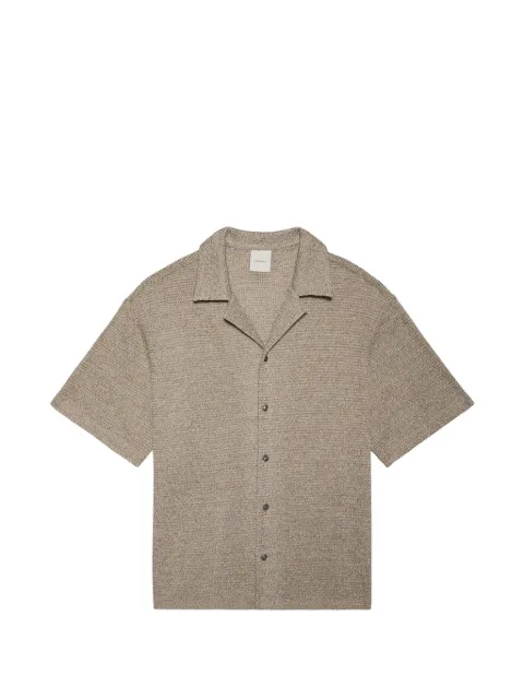 Calvin Klein waffle-knit short-sleeve shirt Neutrals LV04LG204GHMT