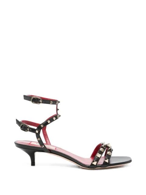 Valentino Garavani Rockstud caged-design heeled sandals Black WS0V6JDW