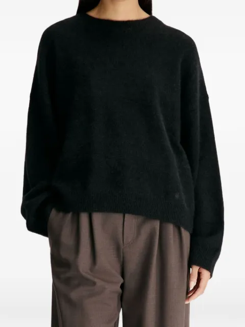 LouLou de Saison Tristan Lds ribbed-trim dropped-shoulder sweater Black TRISTANLDS