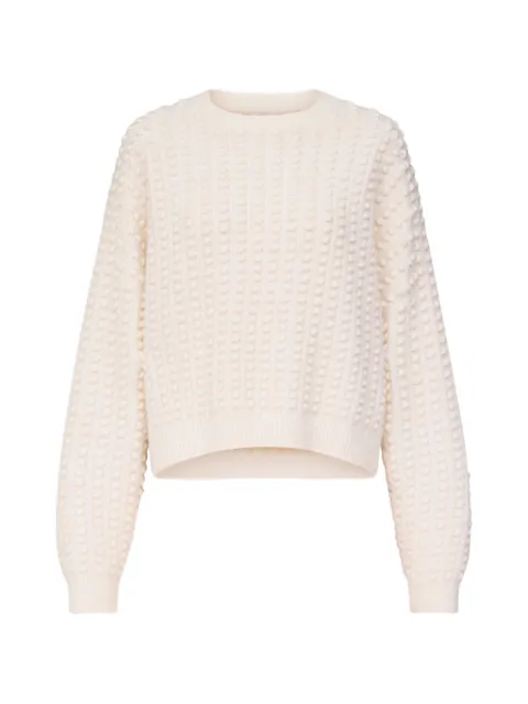 LouLou de Saison Rolf bubble-stitch cashmere jumper Neutrals ROLF