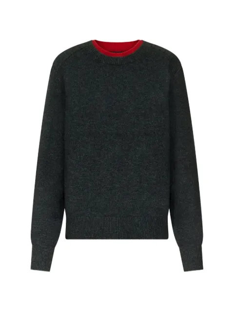 LouLou de Saison bicolor cashmere sweater Grey OTISCHRCLRD
