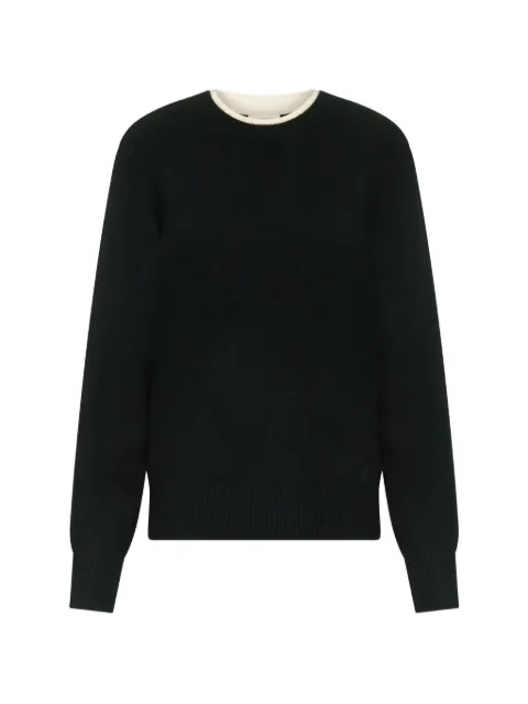 LouLou de Saison bicolor cashemere sweater Black OTIS