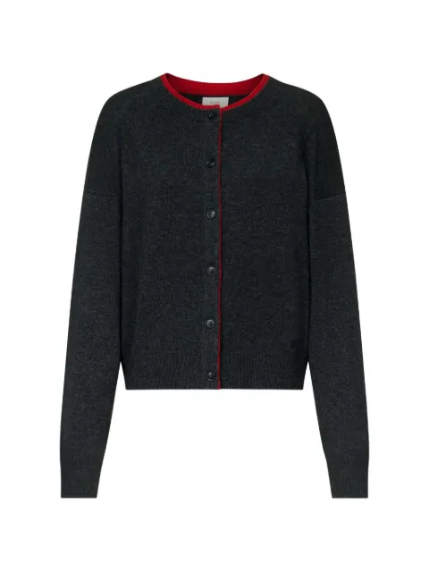 LouLou de Saison Nicola bicolor cashmere cardigan Grey NICOLA