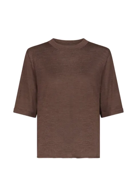 LouLou de Saison Nala LDS cashmere T-shirt Brown NALALDS