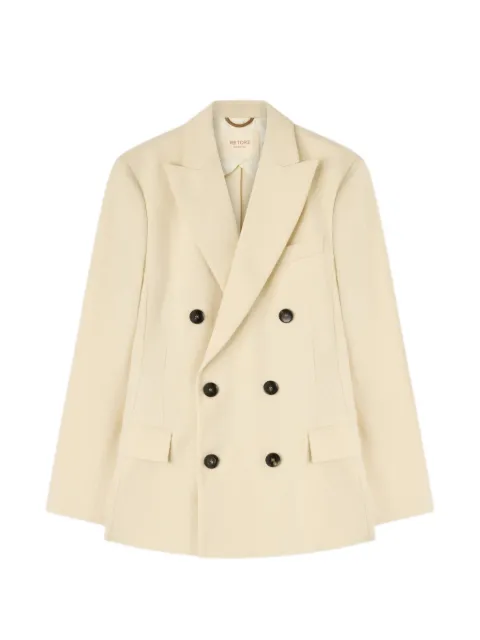 RETORI double-breasted linen blazer Neutrals 03WFAJA012IU01