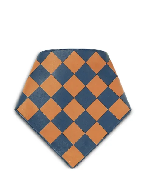 RETORI damier-pattern lambskin bandana Blue 02WLESA003KF00