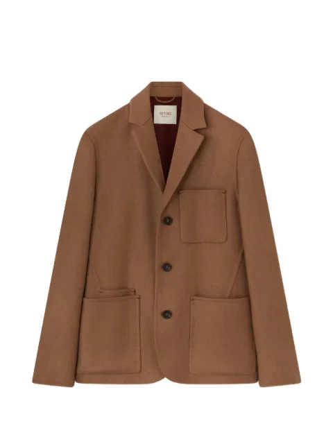 RETORI double finishing bicolor with needle pin detail blazer Brown 01MFAJA003WD00