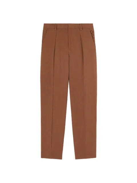 RETORI embroidered reverse-pleat trousers Brown 02MFAPA007IU01