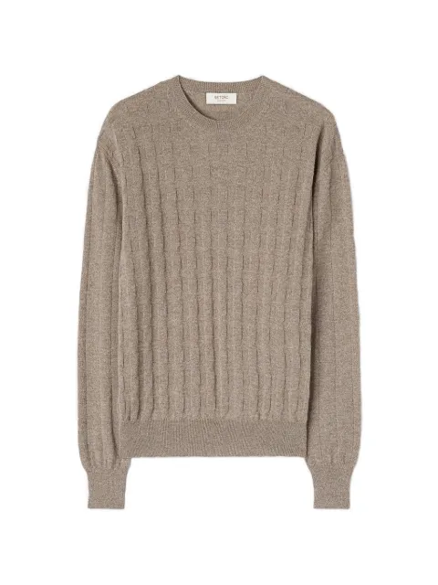 RETORI Window crew-neck sweater Brown 02MKNTO133WS03