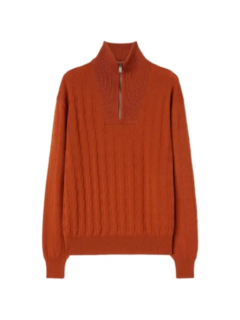 RETORI zip-up cashmere sweater Orange 02MKNTO132WS03