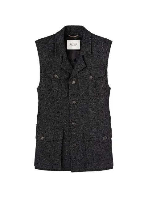 RETORI patch-pocket Saharienne vest Black 02WFAJA009LF03