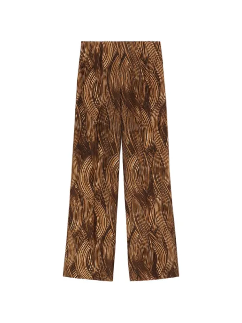 RETORI printed silk trousers Brown 03WFAPA017SP01