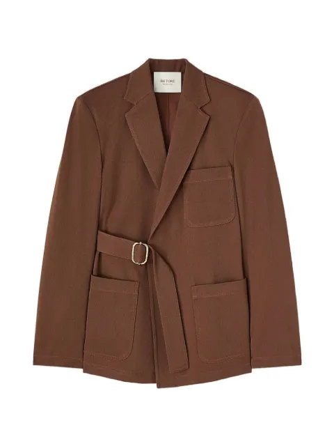 RETORI belted denim-effect jacket Brown 02WFAJA011LF04
