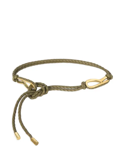 RETORI Rope leather belt Green 02WLEBL012LK00