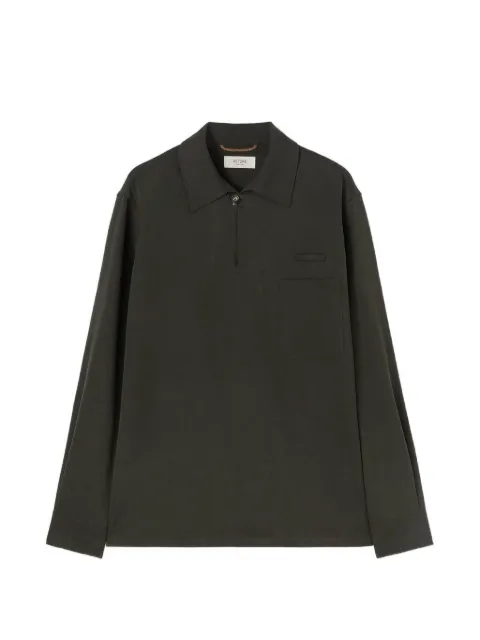 RETORI peach-touch linen polo shirt Green 03MFATO011IU01