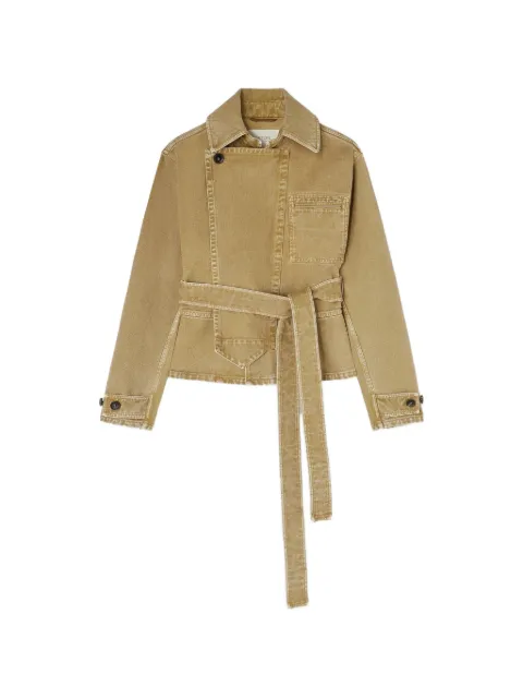 RETORI belted denim jacket Brown 03WFAOU012DU02