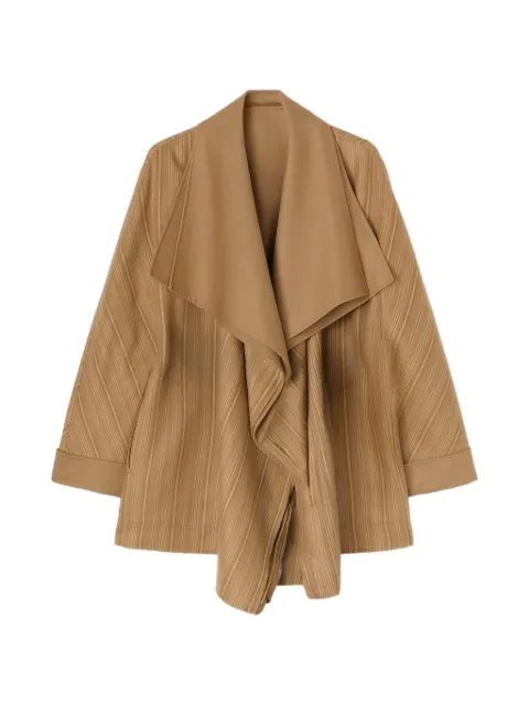 RETORI striped shawl-collar wool jacket Neutrals 03WFAOU008LD03