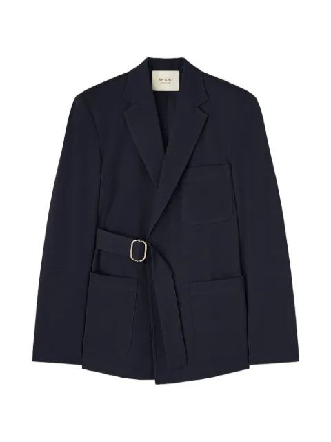 RETORI belted denim-effect jacket Blue 02WFAJA011LF04