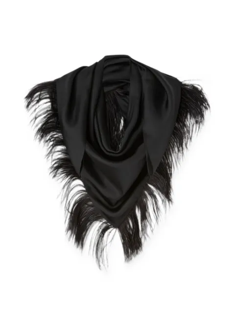 RETORI feather-trim scarf Black 04WFASA012SU08