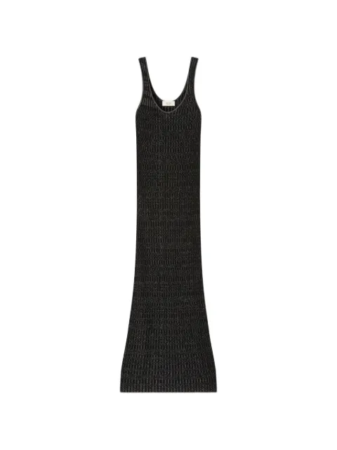 RETORI micro-check knit maxi dress Black 01WKNDR016LJ01