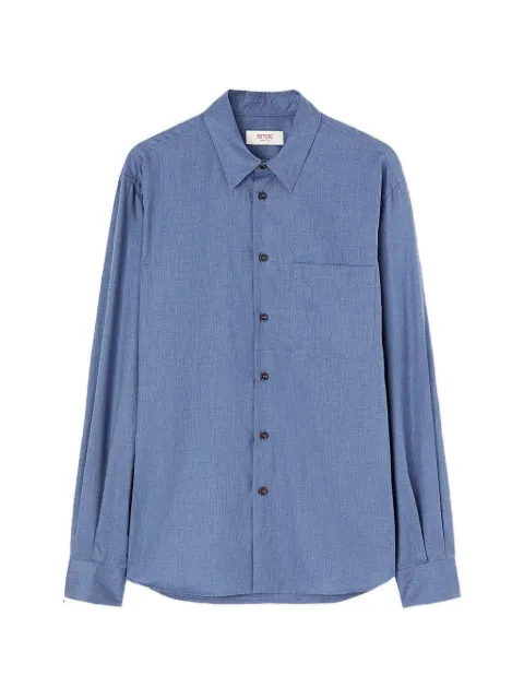 RETORI patch-pocket shirt Blue 02MFATO009CU06