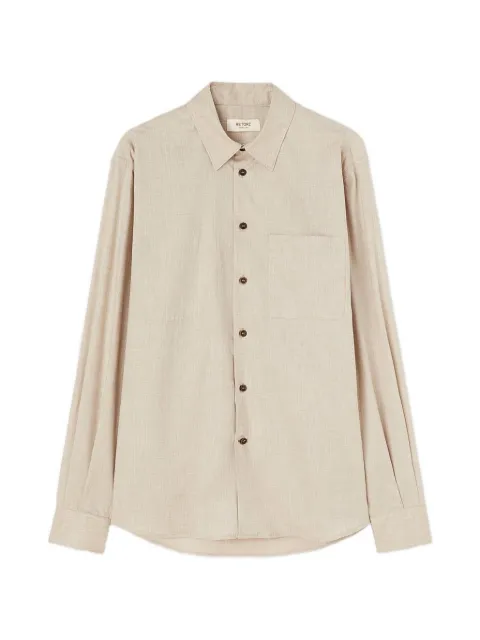 RETORI brushed-effect patch-pocket shirt Neutrals 02MFATO009CU06
