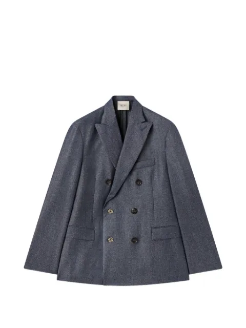 RETORI double-breasted peak-lapel wool blazer Blue 01WFAJA004LF00