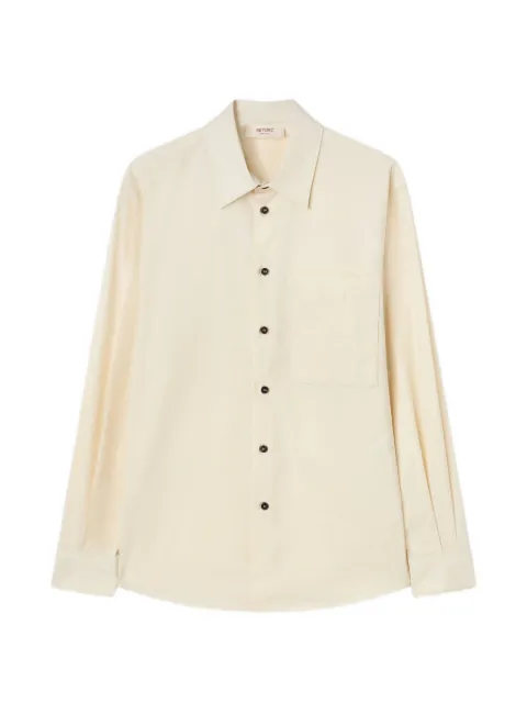 RETORI long-sleeve button-down cotton shirt White 04MFATO013CU09