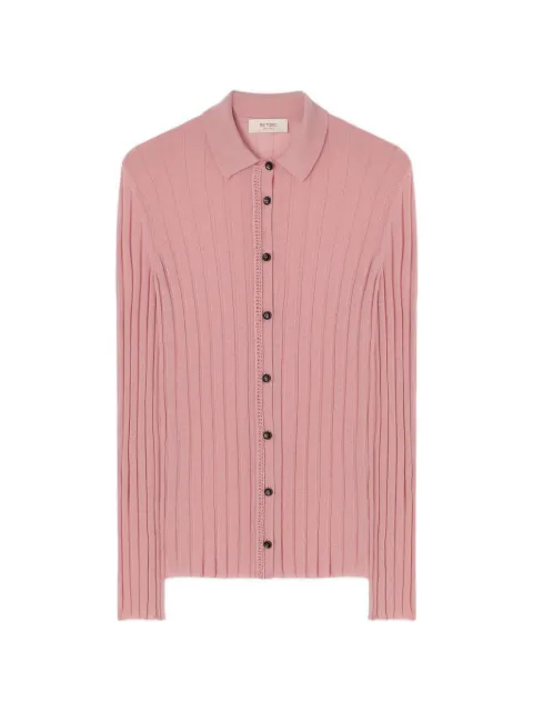 RETORI crochet-detail ribbed cardigan Pink 03WKNTO156WS05
