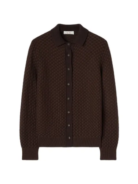 RETORI jacquard-knit button-down cardigan Brown 02WKNTO117SJ01