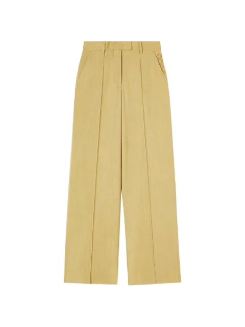 RETORI embroidered wide-leg trousers Yellow 02WFAPA008LB00
