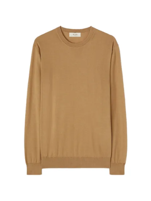 RETORI crew-neck long-sleeve T-shirt Brown 02MKNTO136WR02
