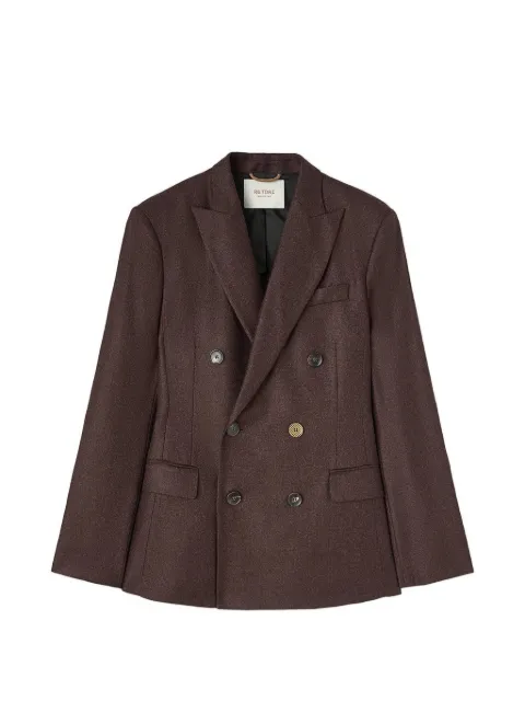 RETORI double-breasted peak-lapel blazer Brown 02WFAJA010LU08