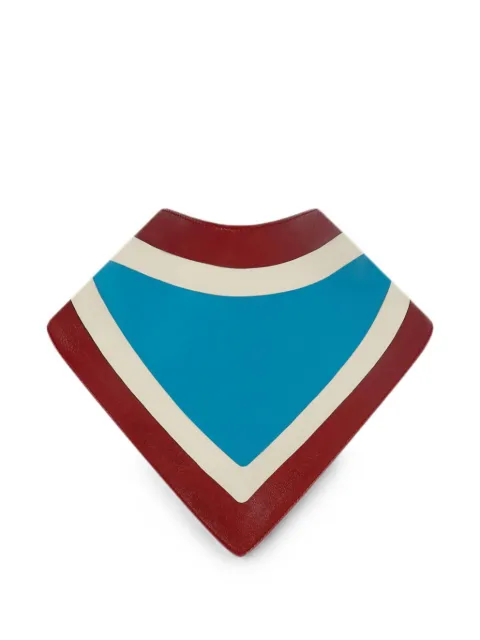 RETORI color-block leather bandana scarf Red 01MLESA002KF00