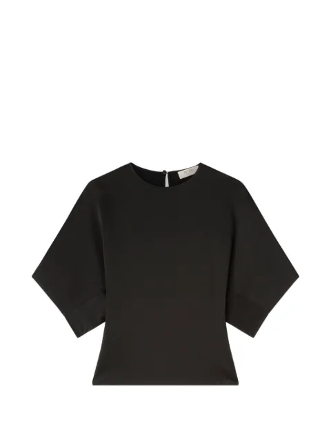 RETORI satin keyhole-back blouse Black 04WFATO015YU00