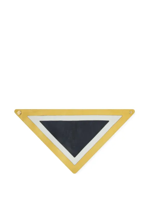 RETORI color-block leather bandana scarf Yellow 01MLESA002KF00