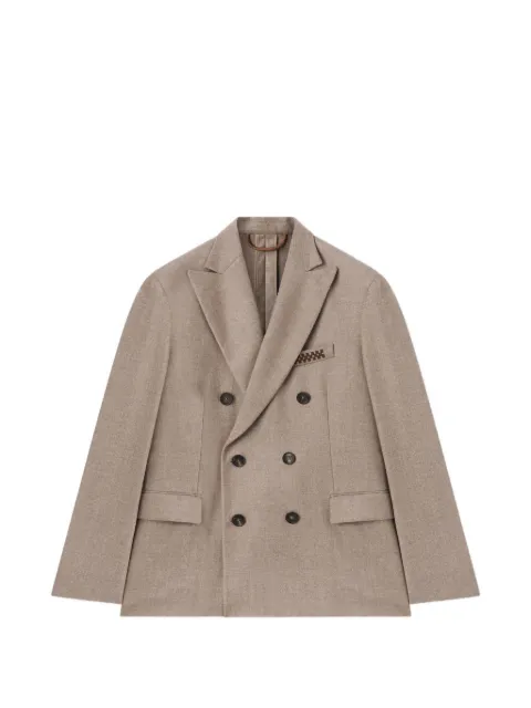 RETORI double-breasted peak-lapel blazer Neutrals 01MFAJA001LU06