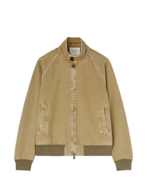 RETORI raglan-sleeve denim jacket Neutrals 03MFAOU017DU02